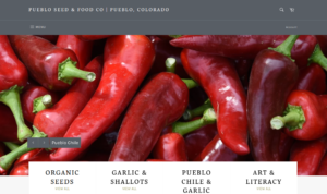 screenshot of Pueblo Seed & Food Co. (Hobbs & Meyer Farms) website
