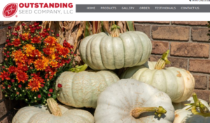 screenshot of Outstanding Seed Company website