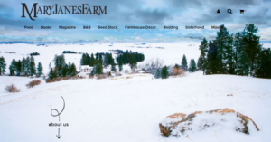 screenshot of Mary Janes Farm website