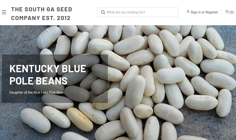 screenshot of South GA Seed Company website