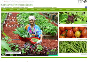screenshot for Chauly’s Favorite Seeds website