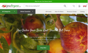 screenshot of Peaceful Valley Farm & Garden Supply/GrowOrganic.com website