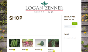 screenshot of Logan-Zenner Seeds website