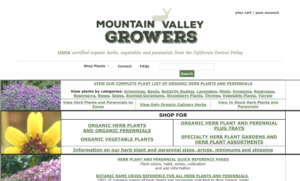 screenshot of Mountain Valley Growers website