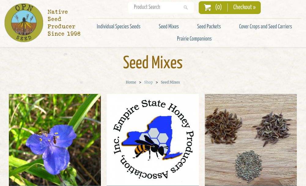 screenshot of OPN Seed website