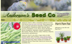screenshot of Anderson's Seed Co website