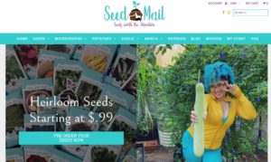 screenshot of Seed Mail website