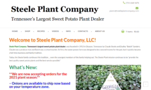 screenshot of Steele Plant Co. website